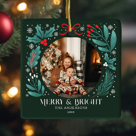 Evergreen Winter Botanicals jul Photo Julgransprydnad Keramik