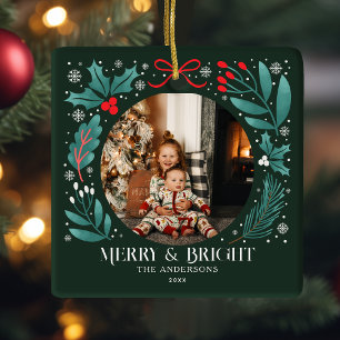 Evergreen Winter Botanicals jul Photo Julgransprydnad Keramik
