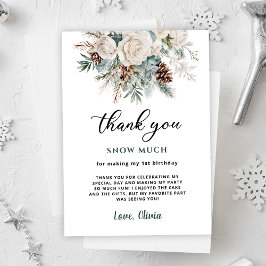 Evergreen Winter First Birthday Tack Kort