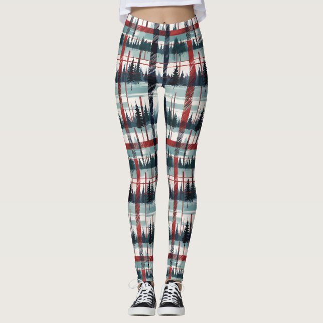 Evergreen Winter Forest Play Leggings (Framsida)