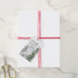 Evergreen Winter Forest Tack Presentetikett