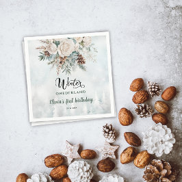 Evergreen Winter Onederland Första födeldagen Pappersservett