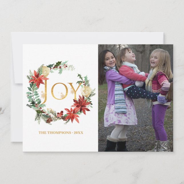 Evergreen - Wintertide Woodland Julfoto Julkort (Framsida)