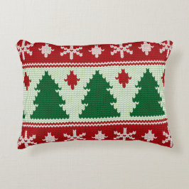 Evergreens & Snowflakes Knit Prydnadskudde