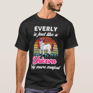 Everis är som en enhörnig kvinnlig flicka baby nam t shirt