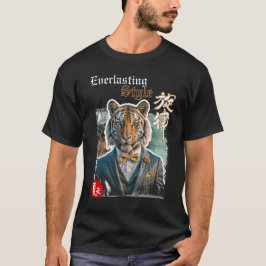 Everlasting Style Tee with Elegant Tiger