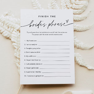 EVERLEIGH Avslutar Brides Bachelorette-spel Inbjudningar