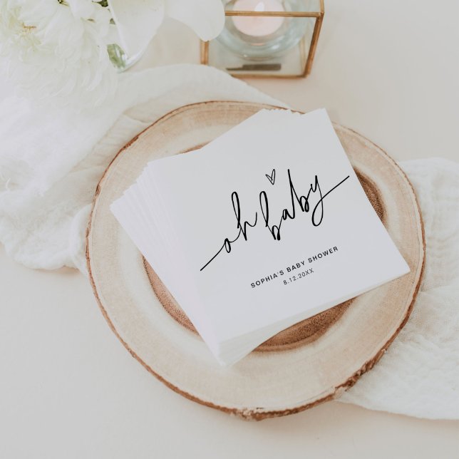 EVERLEIGH Baby Shower Oh Baby Pappersservett (Skapare uppladdad)