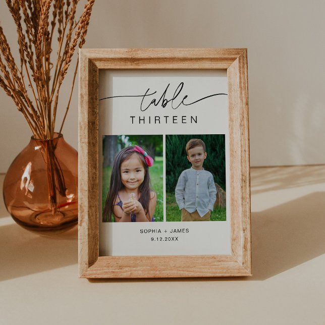 EVERLEIGH Child Photos Bordsnummer Card 5x7 (Skapare uppladdad)