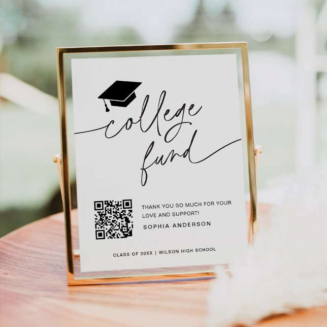 EVERLEIGH Gradutaion College Fund Venmo Sign Poster (Skapare uppladdad)