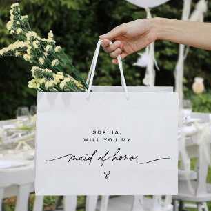 EVERLEIGH Minimalist Maid of honor Gift Bag