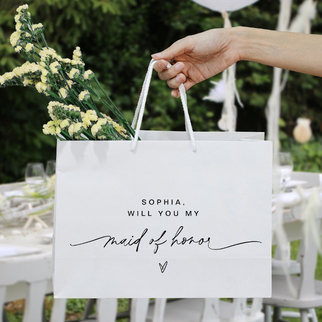 EVERLEIGH Minimalist Maid of honor Gift Bag (Skapare uppladdad)
