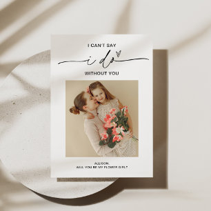 EVERLEIGH Minimum Photo Flower Girl Frieri Card Inbjudningar