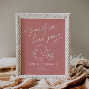 EVERLEIGH Nappar Beer Pong Poster Rosa
