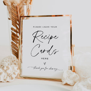 EVERLEIGH Recipe Card Sign - Lämna recept Poster