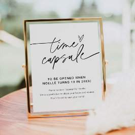 EVERLEIGH Time Capsule Baby Shower Sign Poster