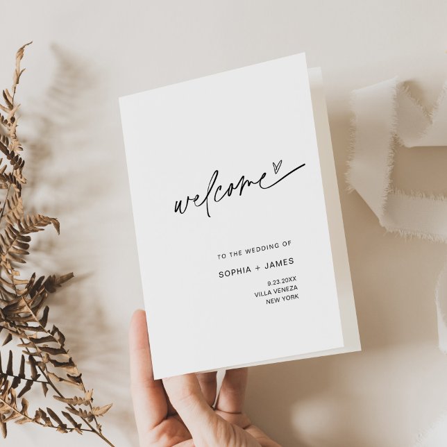 EVERLEIGH Vikt bröllopsprogram, Order of Service Tack Kort (Skapare uppladdad)