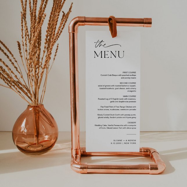 EVERLEIGT Minimalist Bröllop Menu 4x9 (Skapare uppladdad)