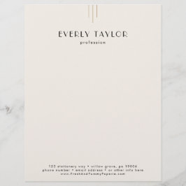EVERLY Ivory Black Business Professional Company Brevhuvud