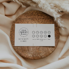 EVERLY Ivory Svart Logotyp Affärsbelöning 10 Punch Lojalitetskort