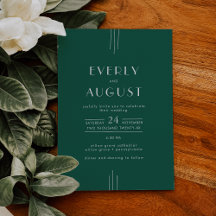 EVERLY Juvelton Art Deco Smaragdgrön Bröllop