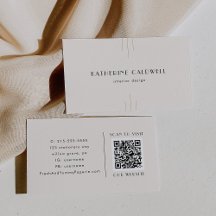 EVERLY Retro Art Deco Elfenben Guld Svart QR-kod