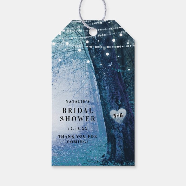 Evermore | Förändrad skog | Blå Möhippa Presentetikett (Framsidan)