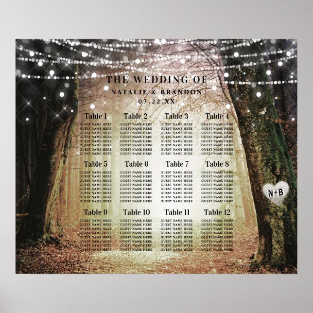Evermore | Förändrat sjökort för skogen Bord Poster (Framsidan)