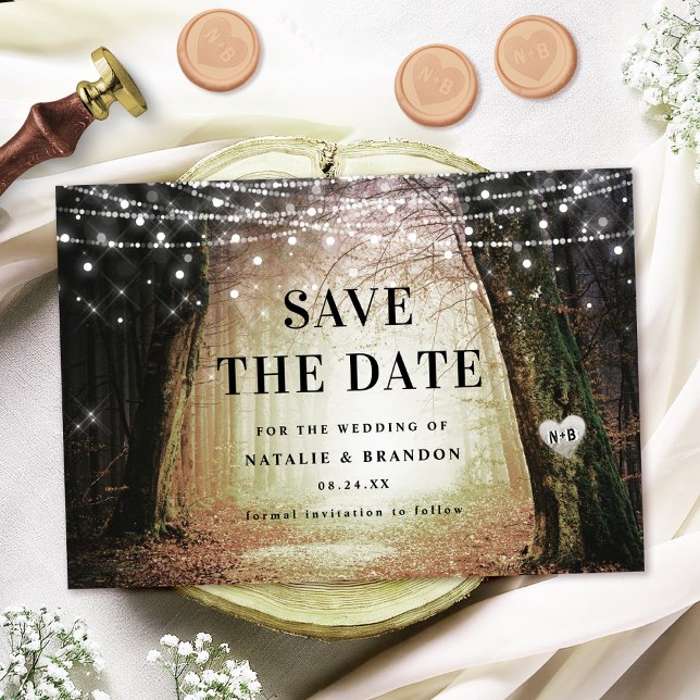 Evermore | Mejeriskog | Amber Bröllop Spara Datumet (Announce your special day with the Evermore Save the Date - shown in the amber colorway!)