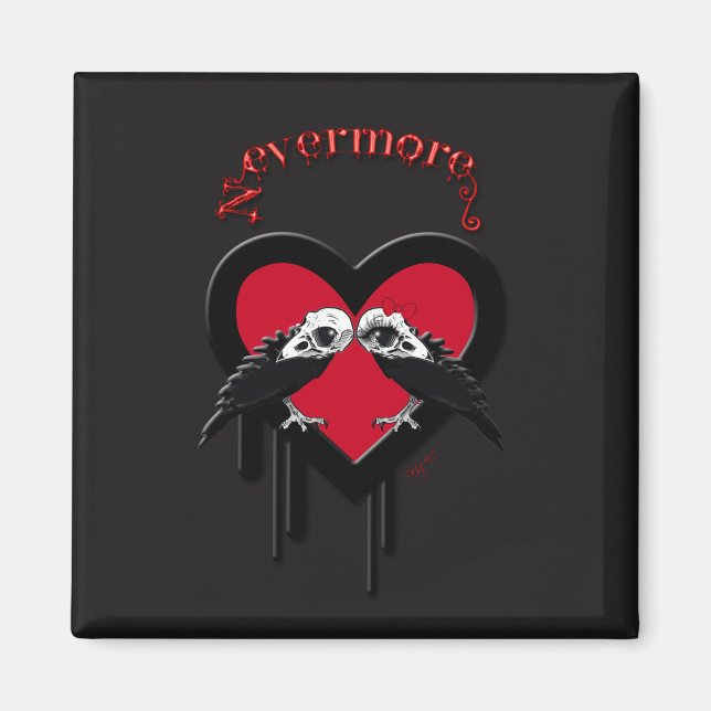 Evermore (röd) magnet (Framsidan)