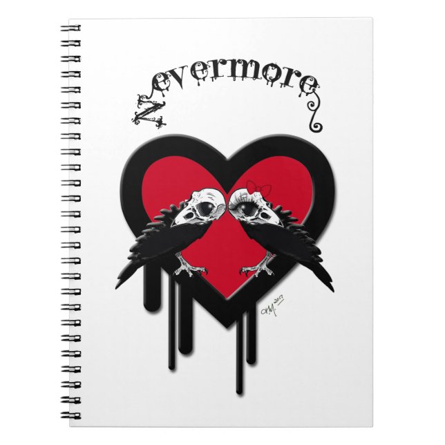 Evermore (svart bokstäver) anteckningsbok (Framsidan)