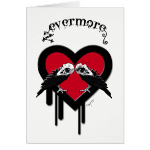 Evermore (svart bokstäver) hälsningskort