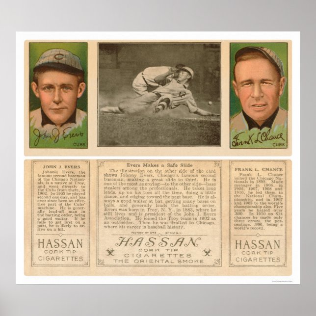 Evers Chance Baseball 1912 Poster (Framsidan)