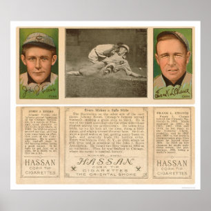 Evers riskerar baseball 1912 poster