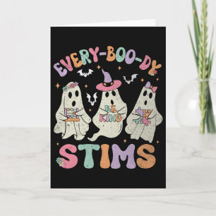 Every-boo-dy Stims Roligt Autism Spöke Halloween S Kort