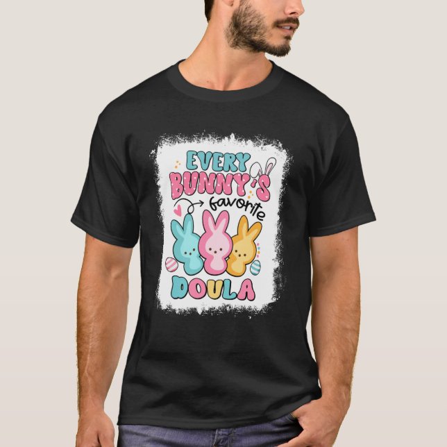Every Bunny's Favorite Doula Easter Day Birth Doul T Shirt (Framsida)