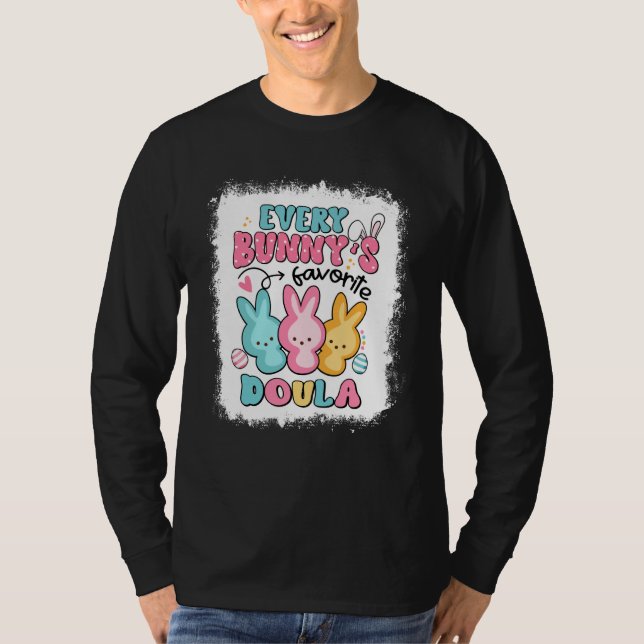 Every Bunny's Favorite Doula Easter Day Birth Doul T Shirt (Framsida)