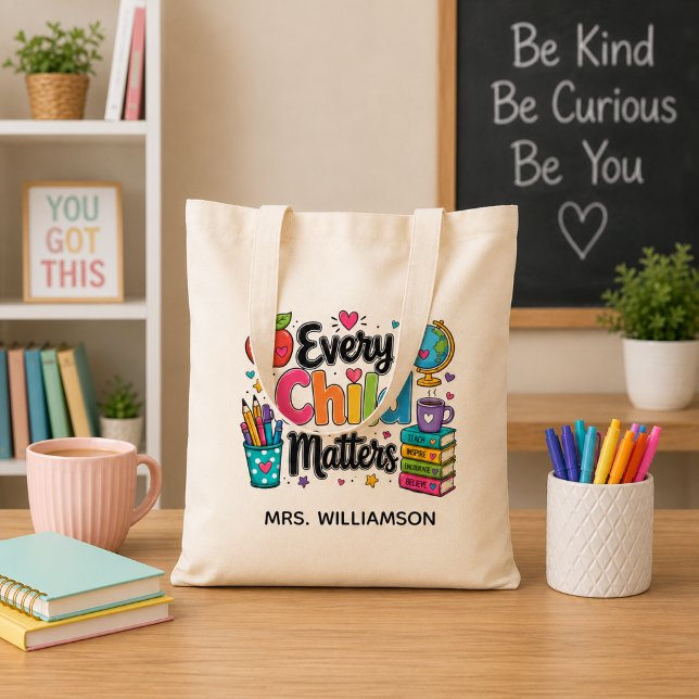 Every Child Matters-monogramlärar-  Tygkasse (Skapare uppladdad)