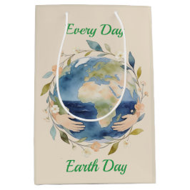 Every Day Earth Day Floral Globe With Hands