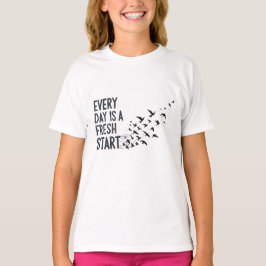 Every Day Is A Fresh Start Wall Clock T Shirt
