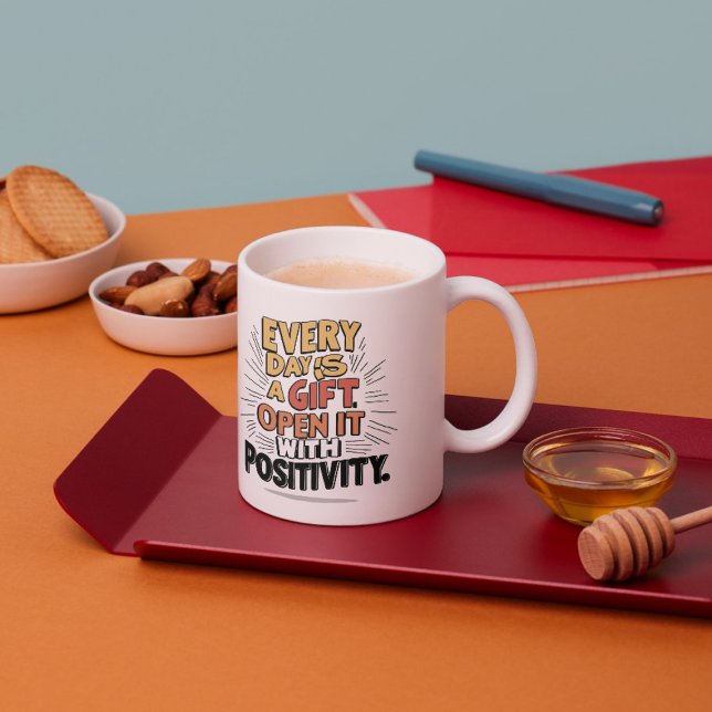 Every Day is a Gift Mug - Positive Morning Mindset Kaffemugg (Skapare uppladdad)