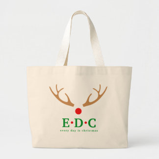 Every Day is Christmas Large Tote Jumbo Tygkasse