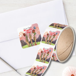 Every Day is Women's Day Square Sticker Roll Fyrkantigt Klistermärke