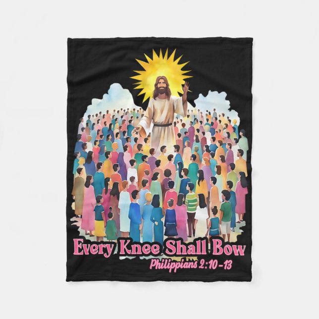 Every Knee Shall Bow Christian Easter Day  Fleecefilt (Framsidan)