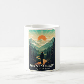 "Every Path Is A Discovery" Vintage Adventure Mug Kaffemugg