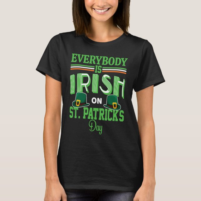 Everybody is Irish on St Patricks Day costume Men  T Shirt (Framsida)