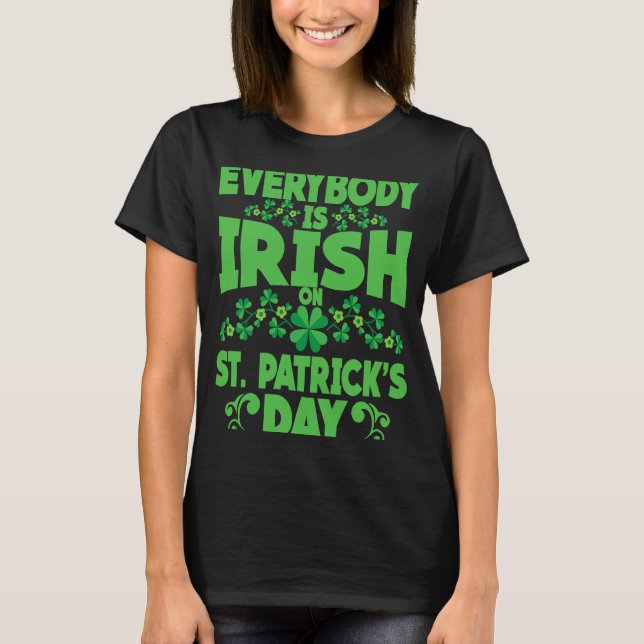 Everybody is Irish on St Patricks Day costume Men  T Shirt (Framsida)