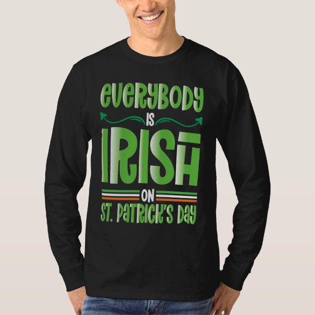 Everybody is Irish on St Patricks Day costume Men  T Shirt (Framsida)