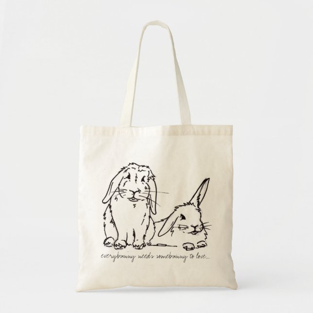 Everybunny behöver somebunny att älska organisk tygkasse (Framsidan)
