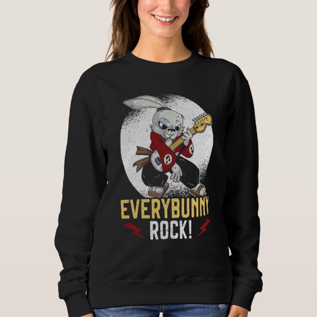Everybunny Rock Rabbit Whisperer Animal Bunny  Roc T Shirt (Framsida)